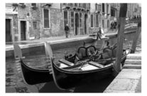 The gondolas in Venice (art printing limited to 9 copies)