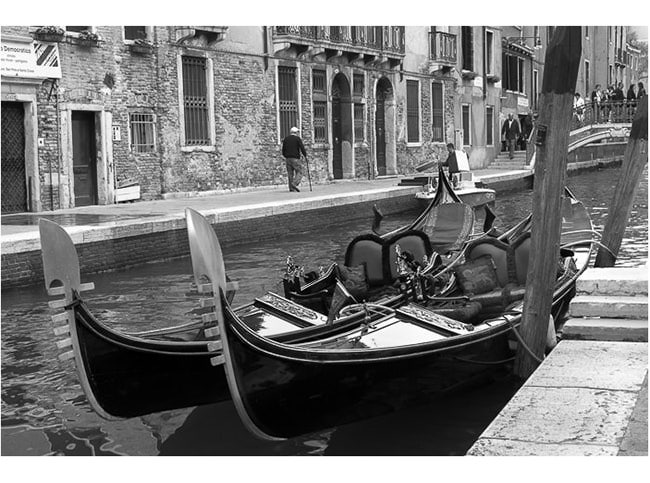 The gondolas in Venice (art printing limited to 9 copies)